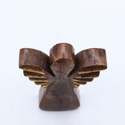 Small Mango Wood Angel - Gold Decor - Image small-mango-wood-angel--gold-decor-wang-01