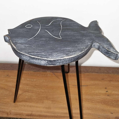Albasia Wood Fish Stand - Greywash - Image albasia-wood-fish-stand--greywash-hps-08