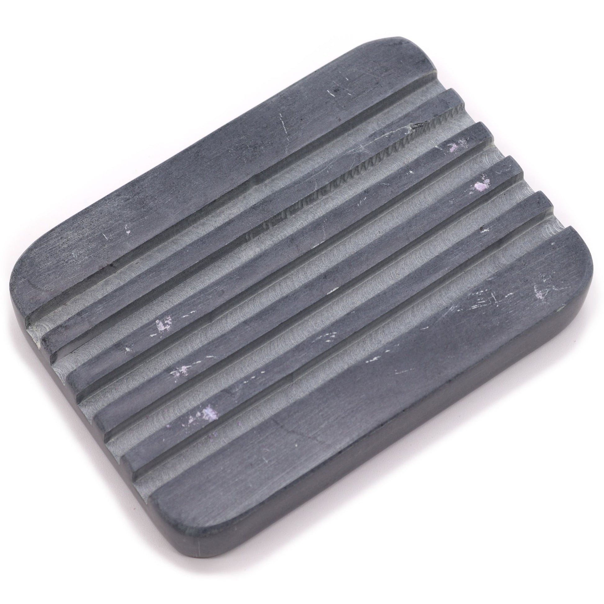 Grey Soapstone Soap Dish 12x8.5cm - Heavey Ridges - Image grey-soapstone-soap-dish-12x85cm--heavey-ridges-ssd-17