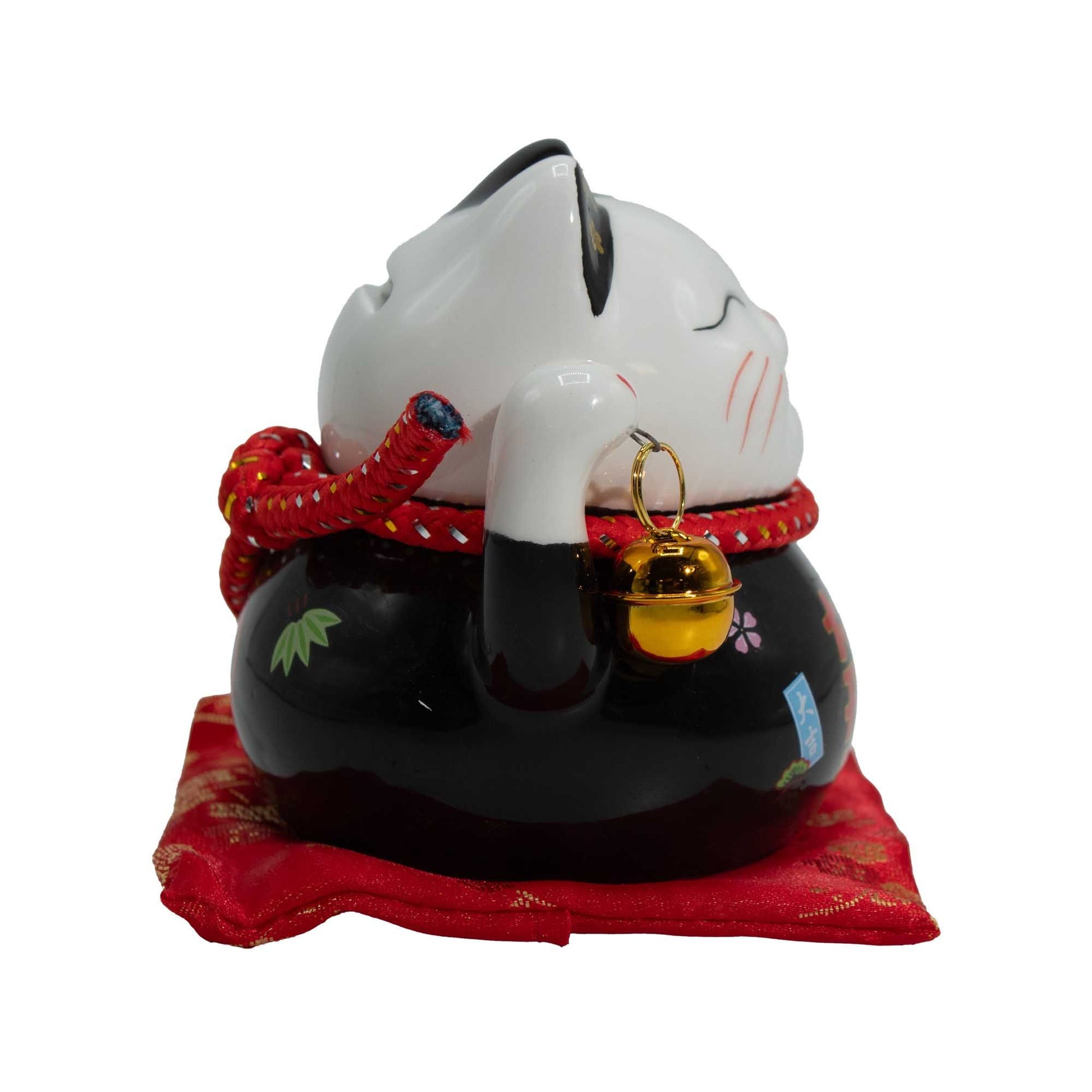 Ceramic Money Cat Bank - Black on Cushion - Image ceramic-money-cat-bank--black-on-cushion-mcat-16