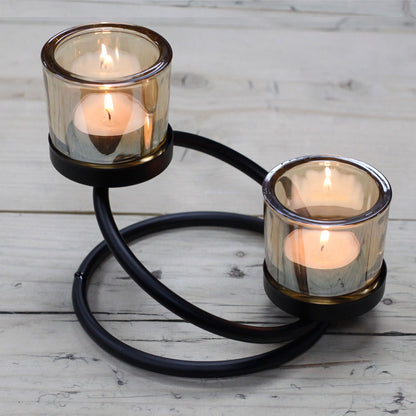 Centrepiece Iron Votive Candle Holder - 2 Cup Double Step - Image centrepiece-iron-votive-candle-holder--2-cup-double-step-civch-02