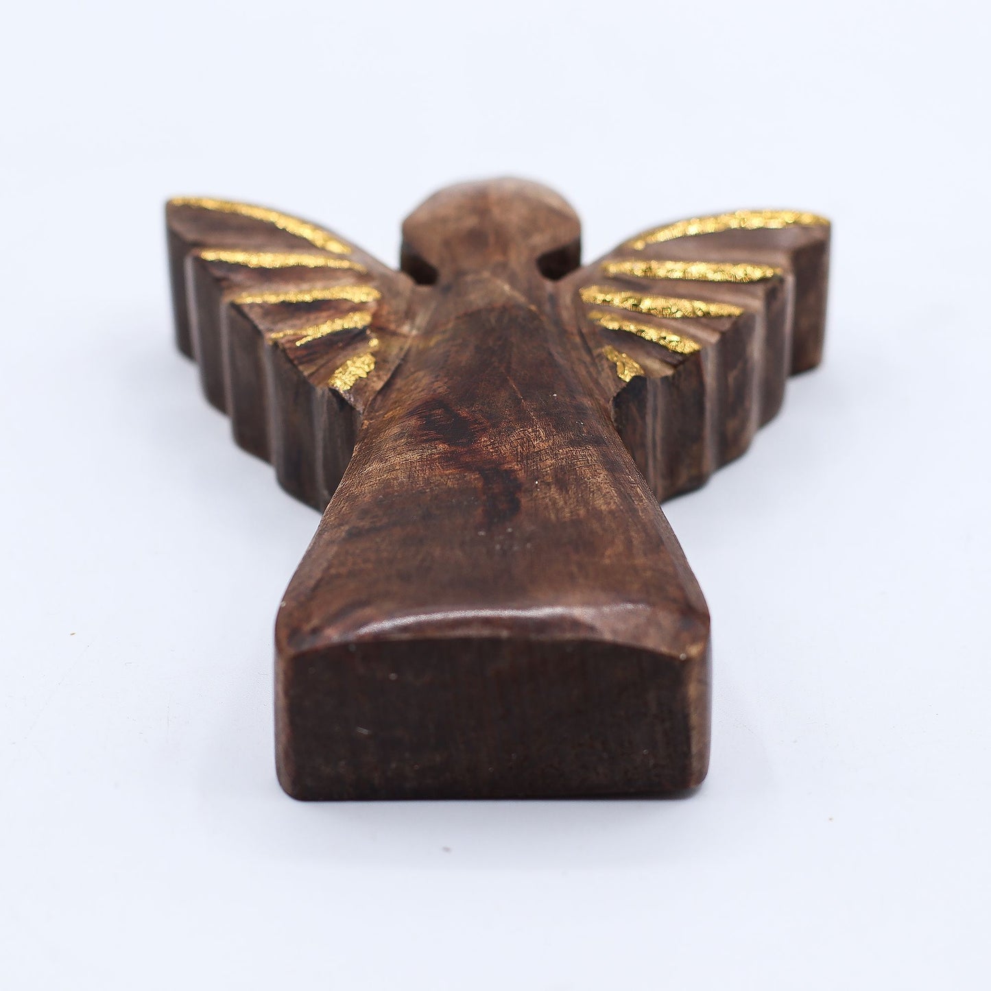 Small Mango Wood Angel - Gold Decor - Image small-mango-wood-angel--gold-decor-wang-01