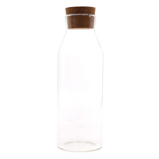 Cottage Cork Glass Jar - Clear - 25cm - Image cottage-cork-glass-jar--clear--25cm-cgj-18