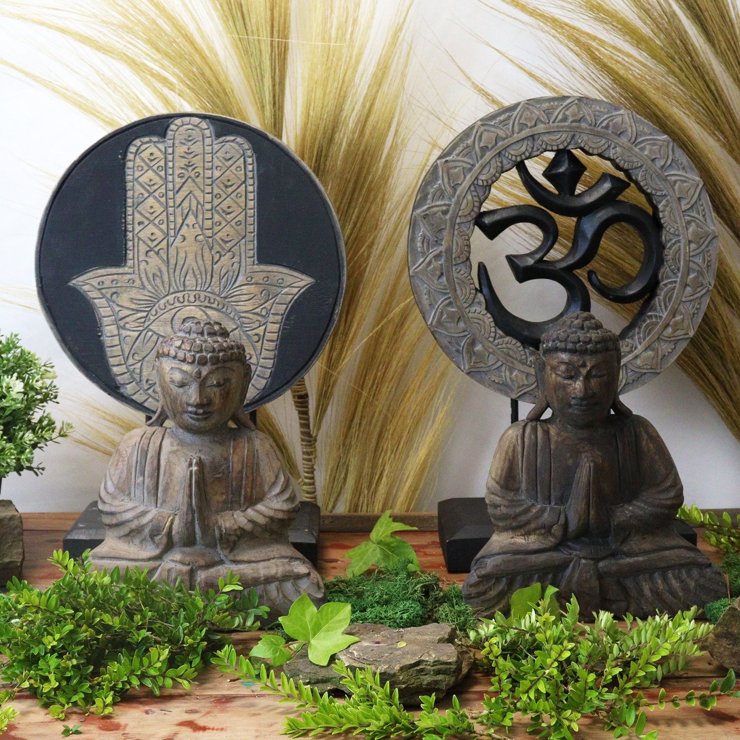 Buddha Feng Shui Set - Om - Grey & Black - Image buddha-feng-shui-set--om--grey--black-bfss-03