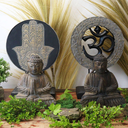 Buddha Feng Shui Set - Om - Grey & Black - Image buddha-feng-shui-set--om--grey--black-bfss-03