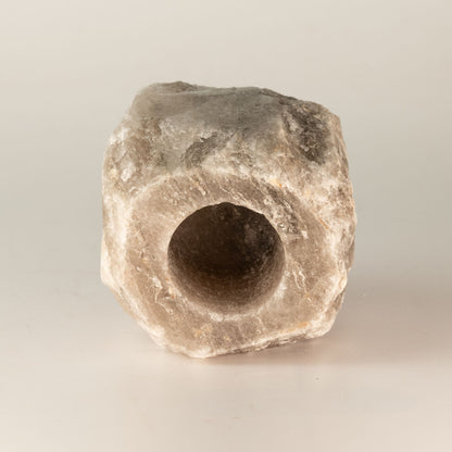Grey Salt Candle Holder 600-800g