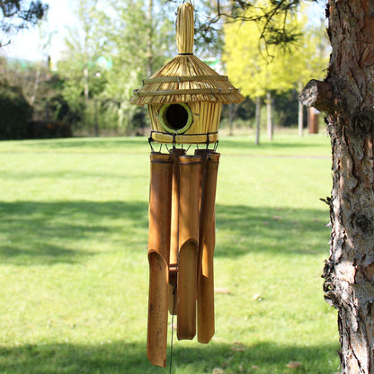 Round Seagrass Bird Box with Chimes 45x17cm - Image round-seagrass-bird-box-with-chimes-45x17cm-birdb-03