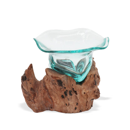 Molton Glass Fancy Sweet Bowl on Wood - Image molton-glass-fancy-sweet-bowl-on-wood-mgw-30