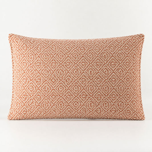 Burgundy Squares Cotton Cushion Cover – 30 x 50cm