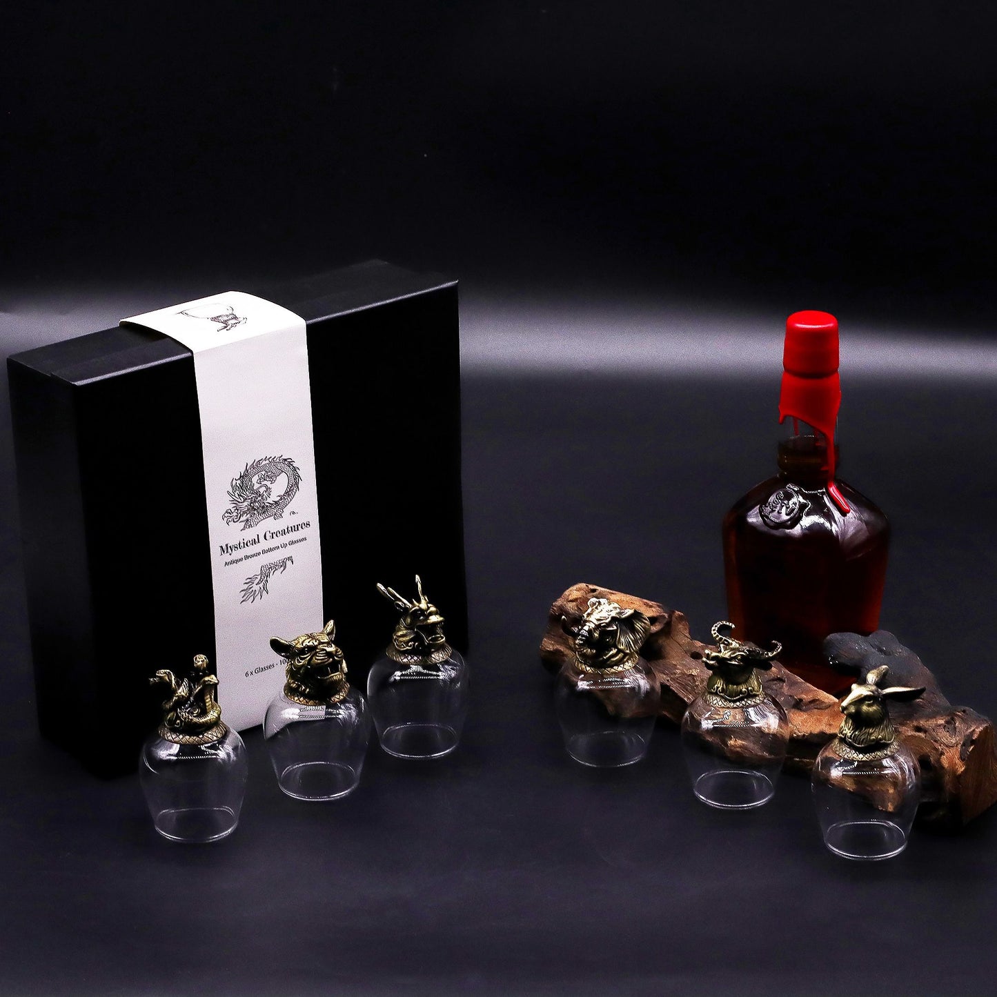Gift Set of 6 Glasses (100ml) - Mystical Creatures - Antique Bronze - Image gift-set-of-6-glasses-100ml--mystical-creatures--antique-bronze-bbug-06
