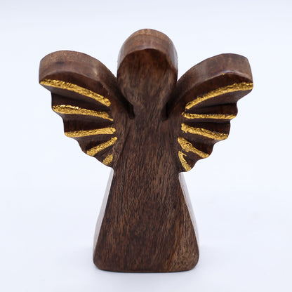 Medium Mango Wood Angel - Gold Decor - Image medium-mango-wood-angel--gold-decor-wang-02