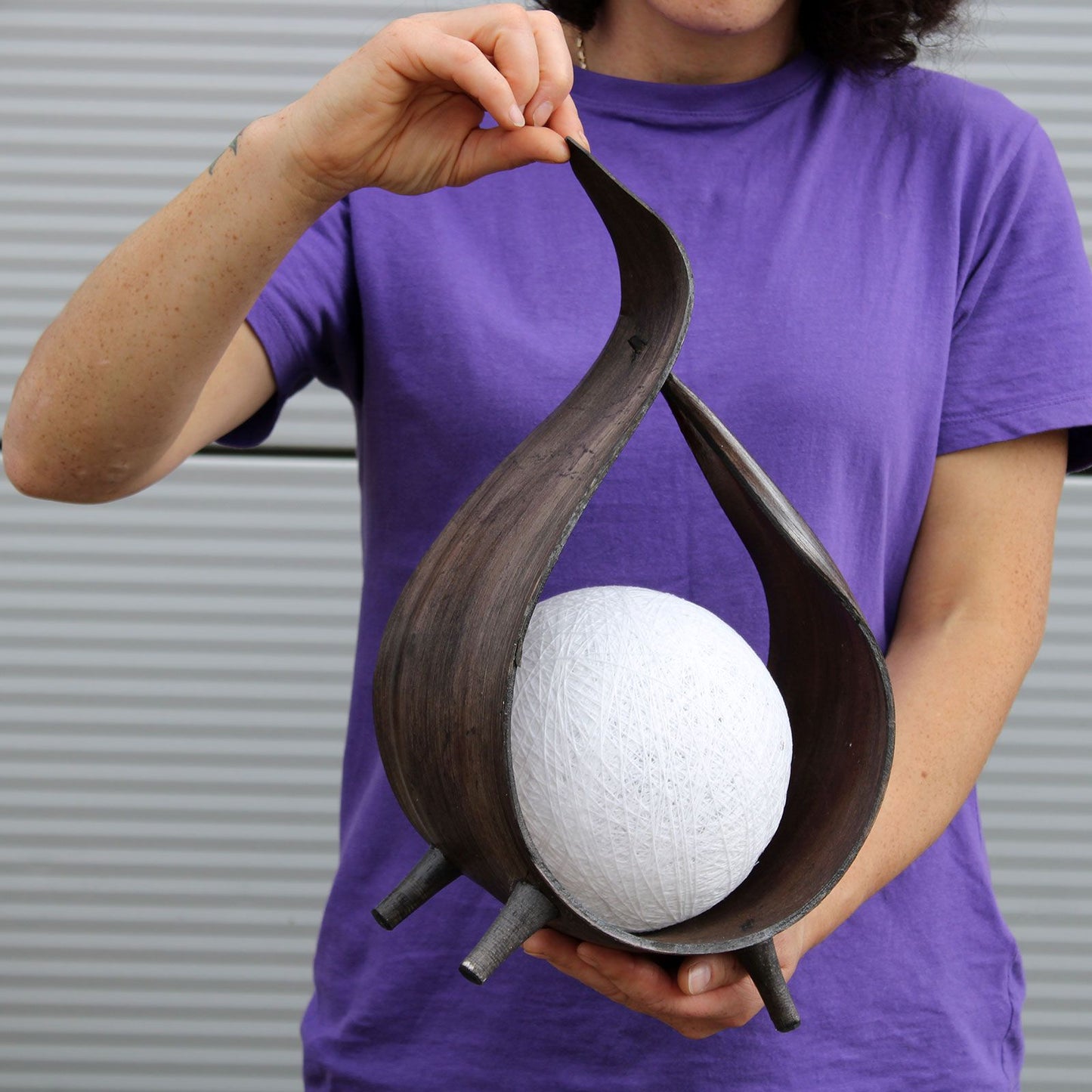 Natural Coconut Lamp - Chocolate Wrapover Twist - Image natural-coconut-lamp--chocolate-wrapover-twist-ncl-05