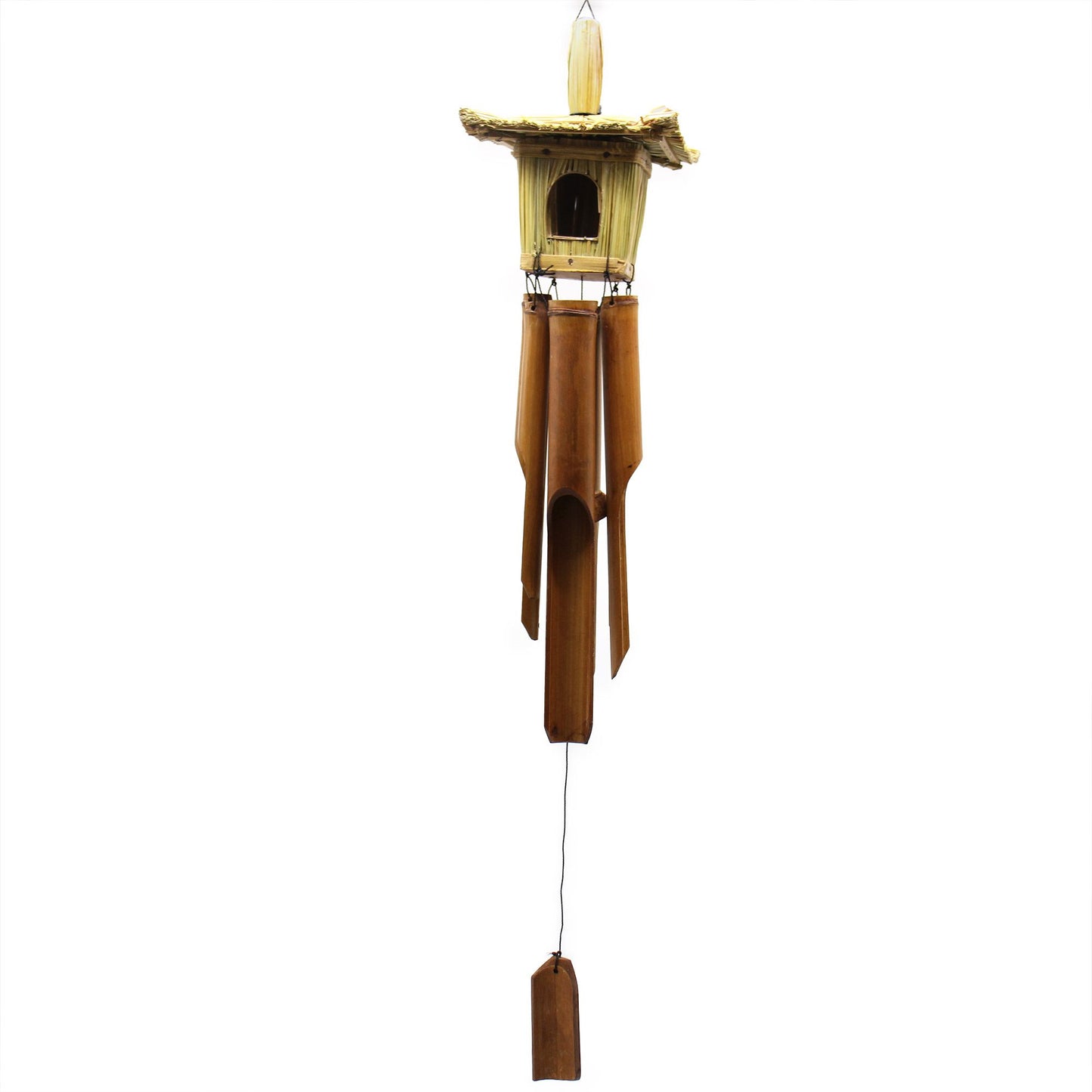 Square Seagrass Bird Box with Chimes 49x15cm - Image square-seagrass-bird-box-with-chimes-49x15cm-birdb-04