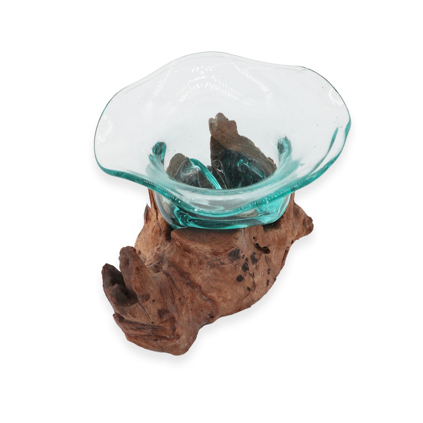 Molton Glass Fancy Sweet Bowl on Wood - Image molton-glass-fancy-sweet-bowl-on-wood-mgw-30