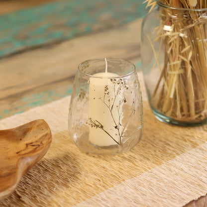 Natural Floral Glass - Vase Candle Holder - Margarita  - (12x11cm) - Image natural-floral-glass--vase-candle-holder--margarita---12x11cm-nfg-03