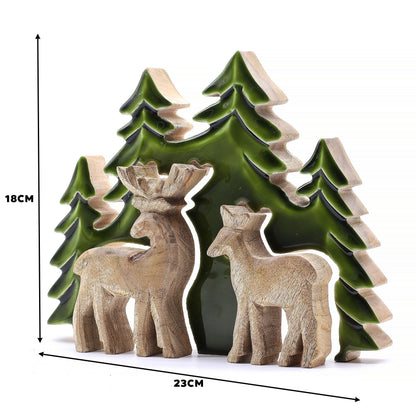 Lost in the Forrest -  Two Dear in the Forrest 3D Wooden Decoration - 18x23cm - Image lost-in-the-forrest---two-dear-in-the-forrest-3d-wooden-decoration--18x23cm-lif-03