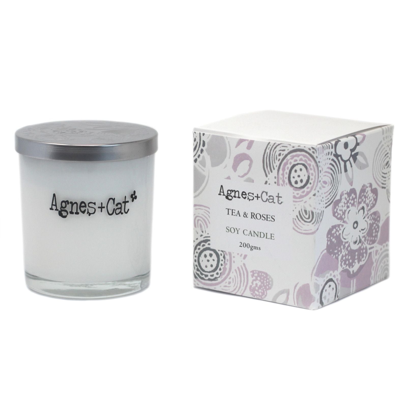 Agnes + Cat Votive Candle - Tea and Roses - Image agnes--cat-votive-candle--tea-and-roses-acvc-05