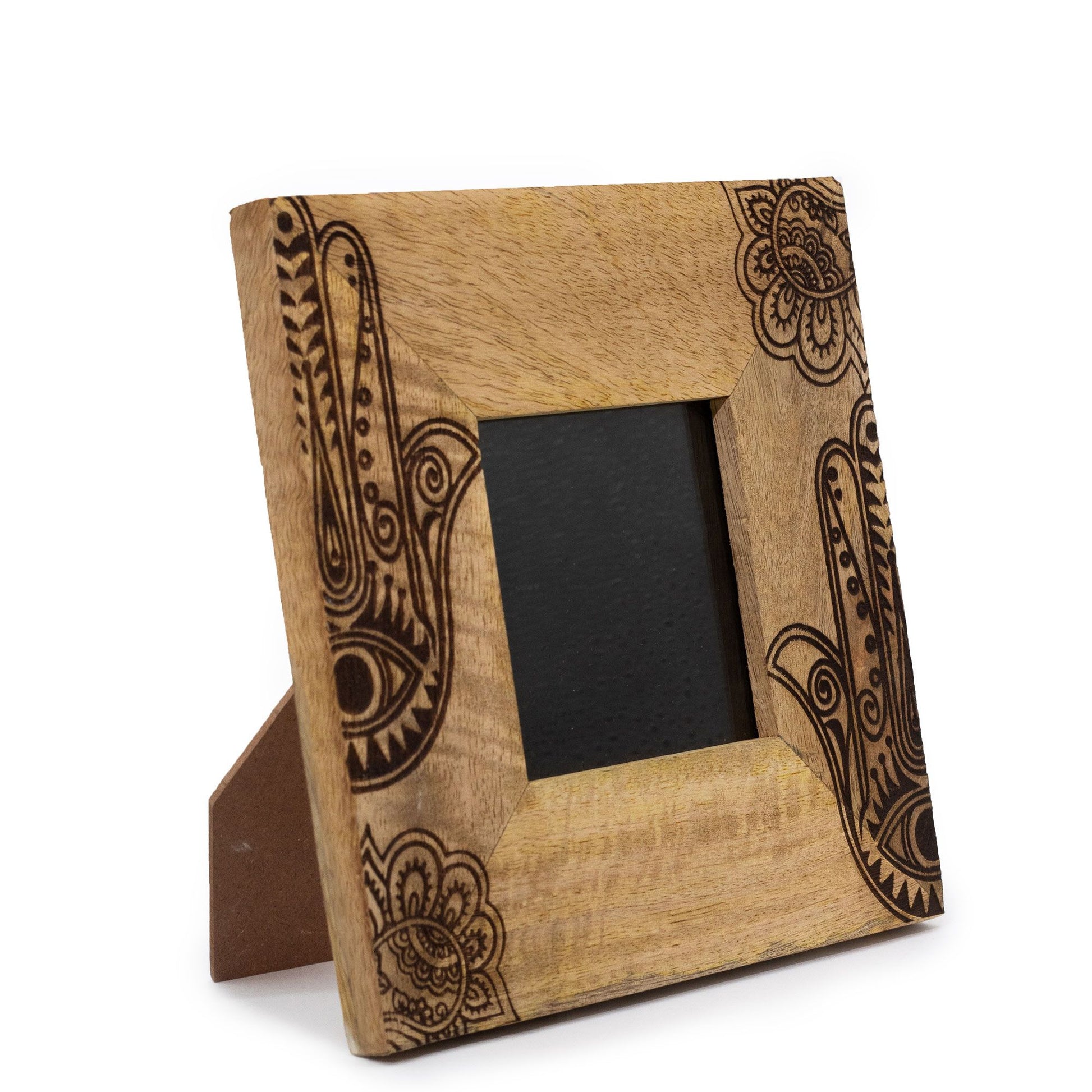 Small Mango Wood Picture Framel (for 10x10cm) 20x20x2cm - Hansa - Black - Image small-mango-wood-picture-framel-for-10x10cm-20x20x2cm--hansa--black-mwpf-16