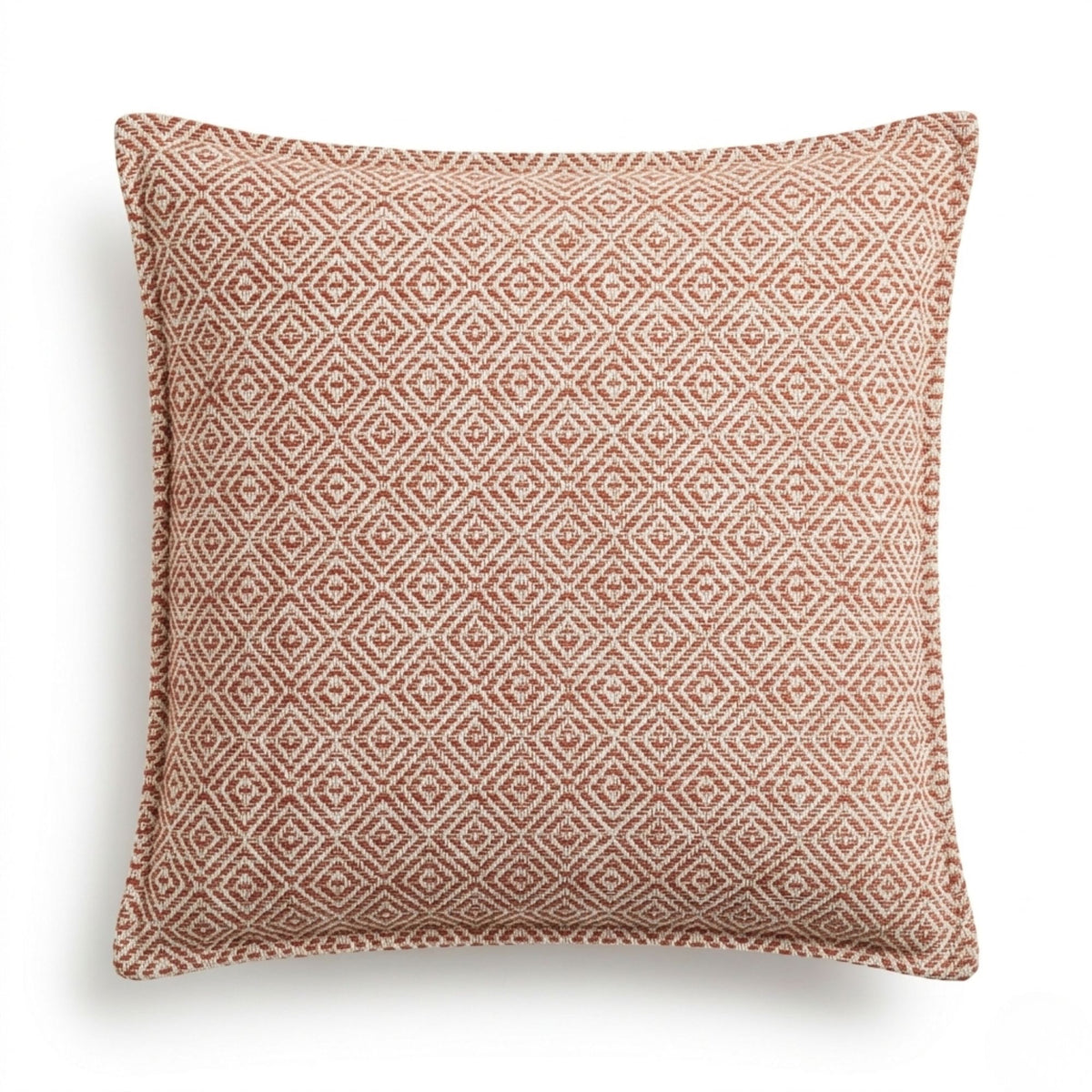 Burgundy Squares Cotton Cushion Cover – 45 x 45cm