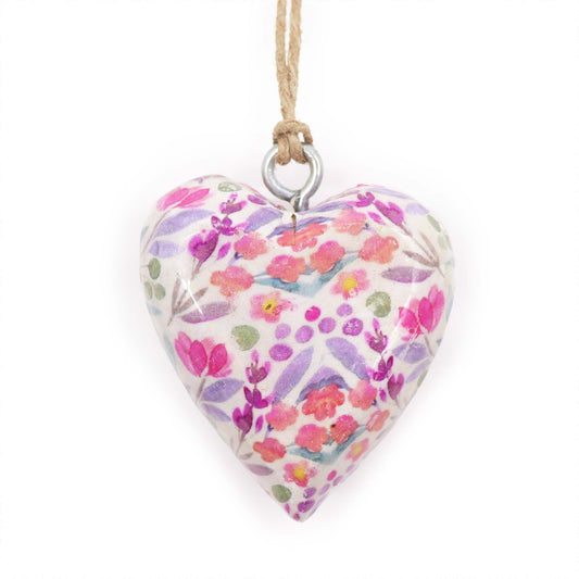 Lrg Decor Wood Heart -  Pretty Floral - Image lrg-decor-wood-heart---pretty-floral-weh-07