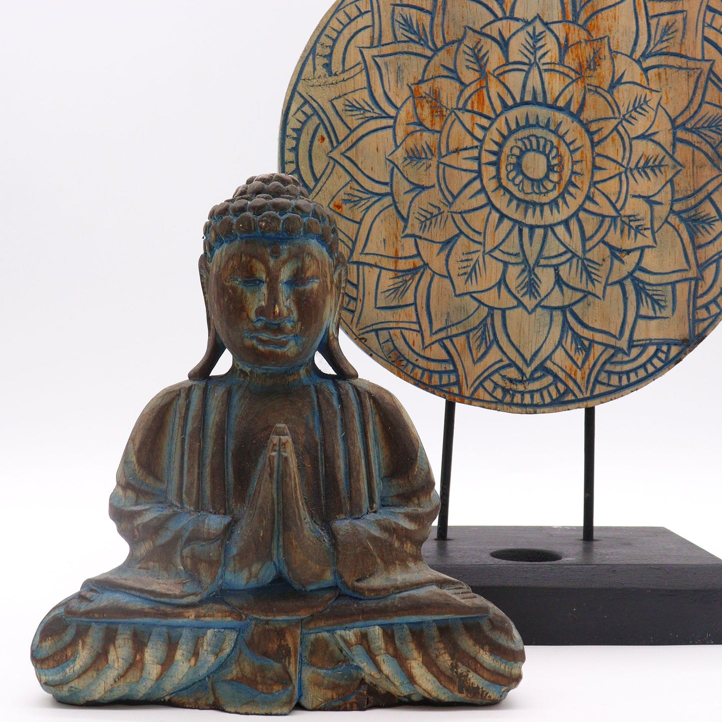 Buddha Feng Shui Set - Flower Mandala - Blue - Image buddha-feng-shui-set--flower-mandala--blue-bfss-02