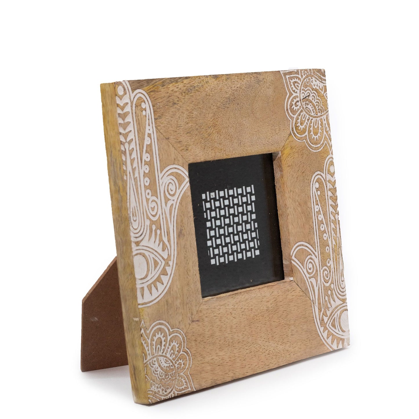 Small Mango Wood Picture Framel (for 10x10cm) 20x20x2cm- Hansa - White - Image small-mango-wood-picture-framel-for-10x10cm-20x20x2cm-hansa--white-mwpf-15