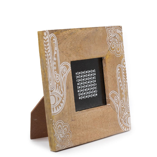 Small Mango Wood Picture Framel (for 10x10cm) 20x20x2cm- Hansa - White - Image small-mango-wood-picture-framel-for-10x10cm-20x20x2cm-hansa--white-mwpf-15