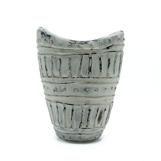 Wide Neck Shaped Vase - Cream 22cm - Image wide-neck-shaped-vase--cream-22cm-bcv-14