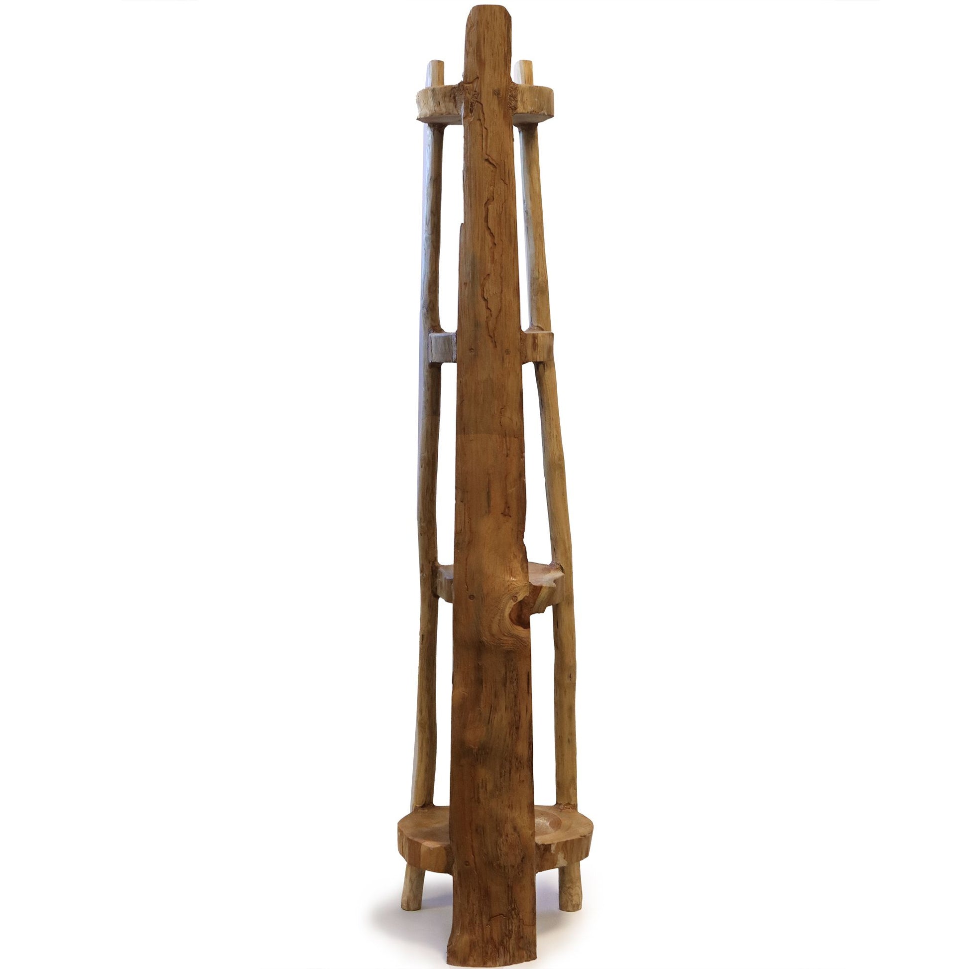 Natural Teak Corner Unit 4 Shelves - 135cm high - Image natural-teak-corner-unit-4-shelves--135cm-high-tds-03