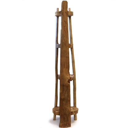 Natural Teak Corner Unit 4 Shelves - 135cm high - Image natural-teak-corner-unit-4-shelves--135cm-high-tds-03