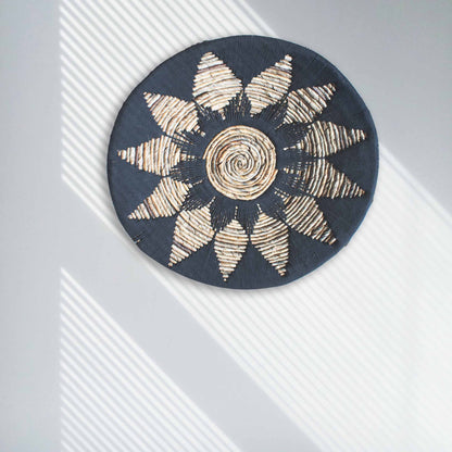 Set of Three Seagrass Bowls Wall Art - Black - Image set-of-three-seagrass-bowls-wall-art--black-nwa-05