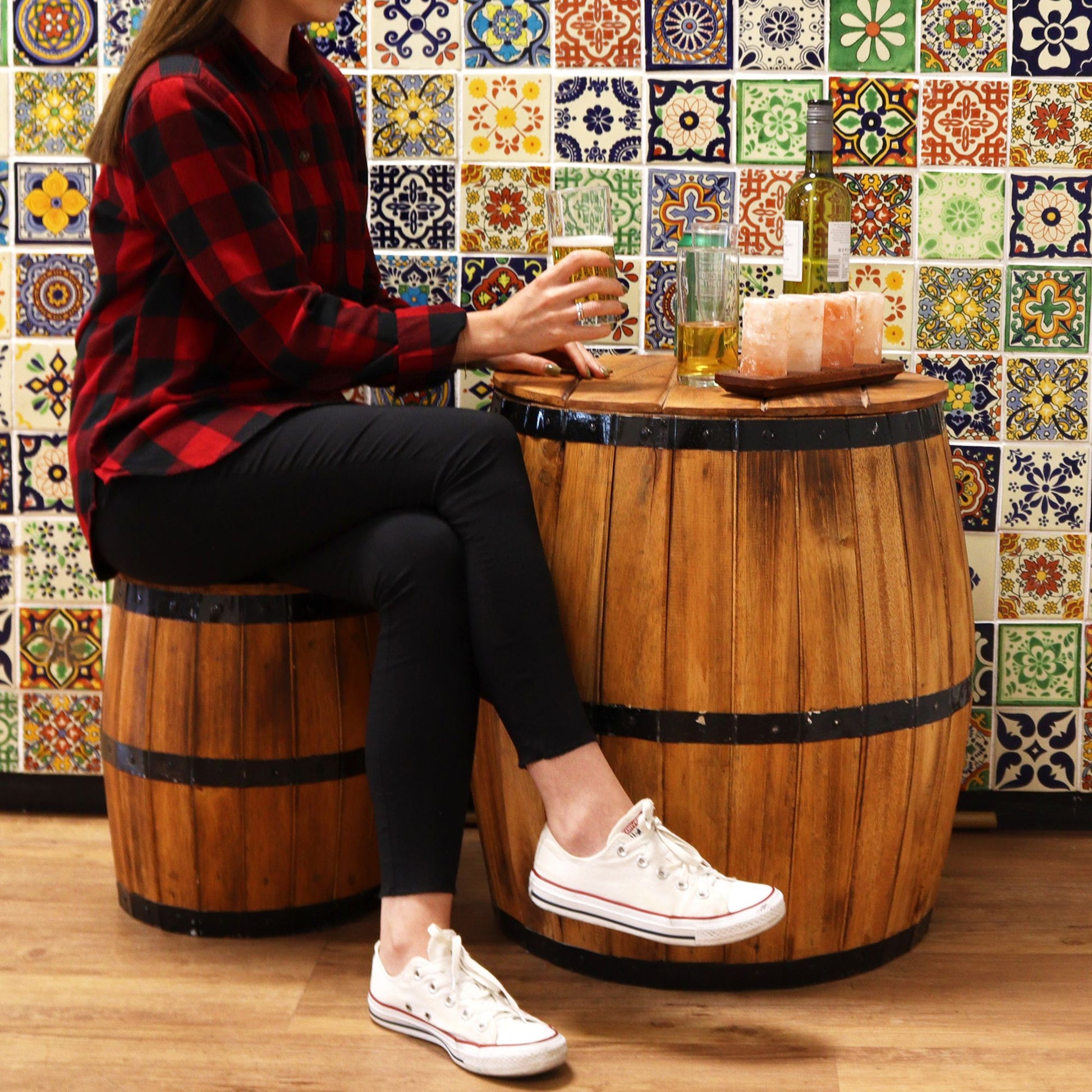 Beer Barrel Table – Natural Wood 60 x 48.5 cm - Image beer-barrel-table--natural-wood-60-x-485-cm-bts-01