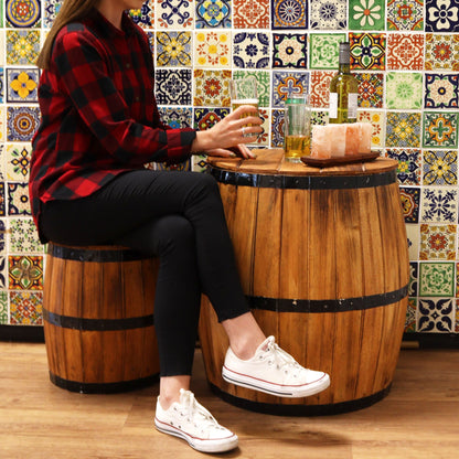 Beer Barrel Table – Natural Wood 60 x 48.5 cm - Image beer-barrel-table--natural-wood-60-x-485-cm-bts-01