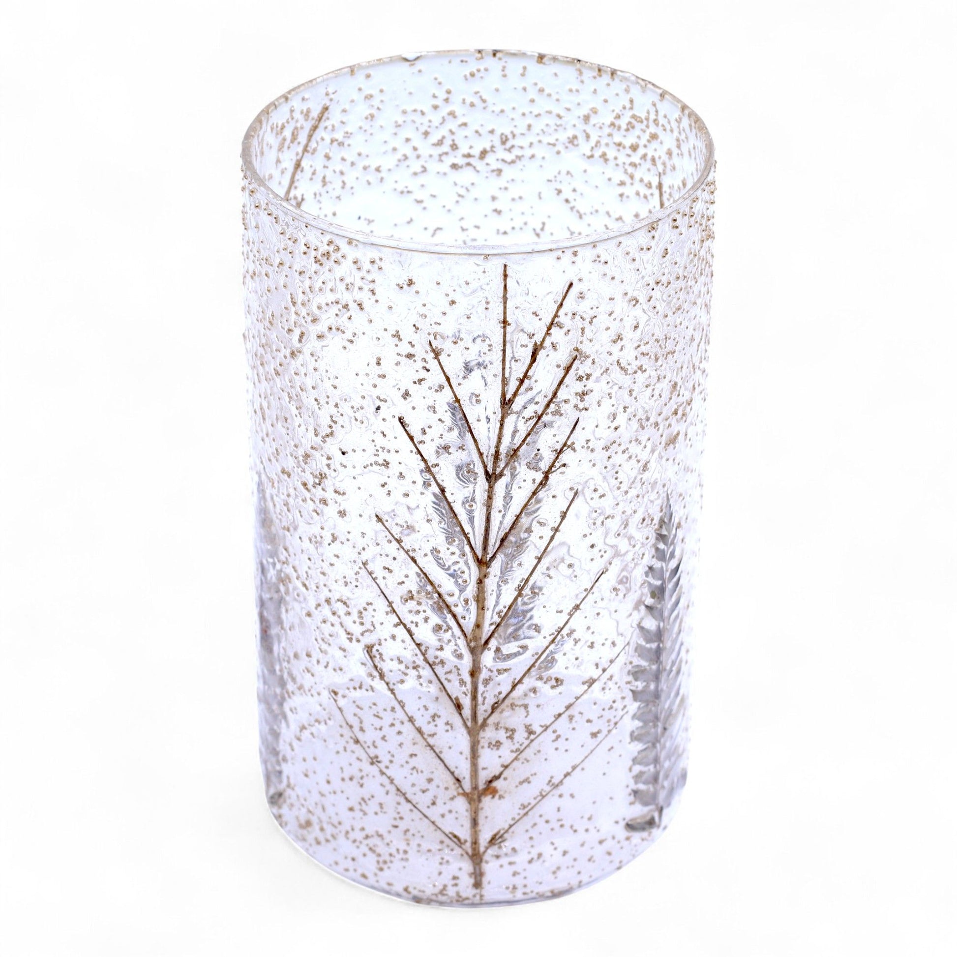 Natural Floral Glass - Tall Vase Candle Holder - Pino - (19x11cm) - Image natural-floral-glass--tall-vase-candle-holder--pino--19x11cm-nfg-12