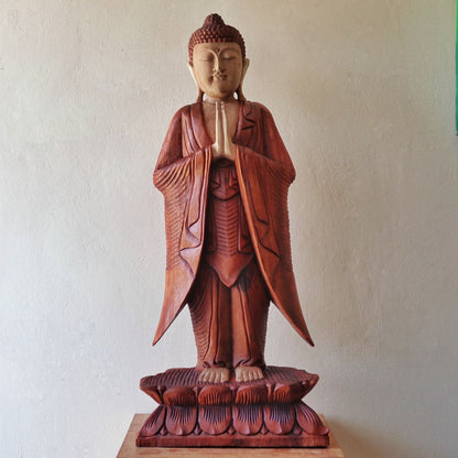 Buddha Statue Standing - 1m Welcome - Image buddha-statue-standing--1m-welcome-hcbs-23