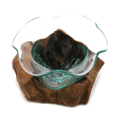 Molton Glass Fancy Sweet Bowl on Wood - Image molton-glass-fancy-sweet-bowl-on-wood-mgw-30