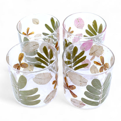 Natural Floral Glass - Straight Candle Holder - Primavera -  (8x8cm) - Image natural-floral-glass--straight-candle-holder--primavera---8x8cm-nfg-04