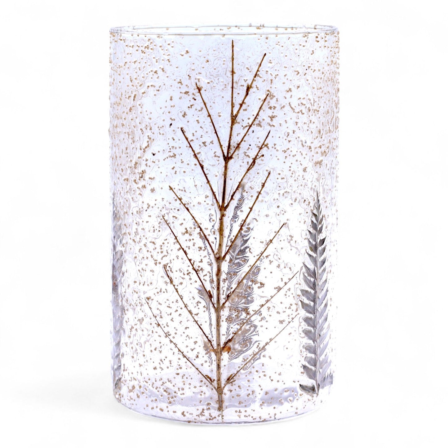 Natural Floral Glass - Tall Vase Candle Holder - Pino - (19x11cm) - Image natural-floral-glass--tall-vase-candle-holder--pino--19x11cm-nfg-12