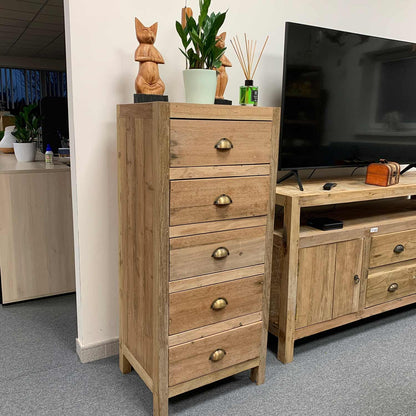Tall set of 5 Draws - Recycled Wood - Image tall-set-of-5-draws--recycled-wood-acshop-17