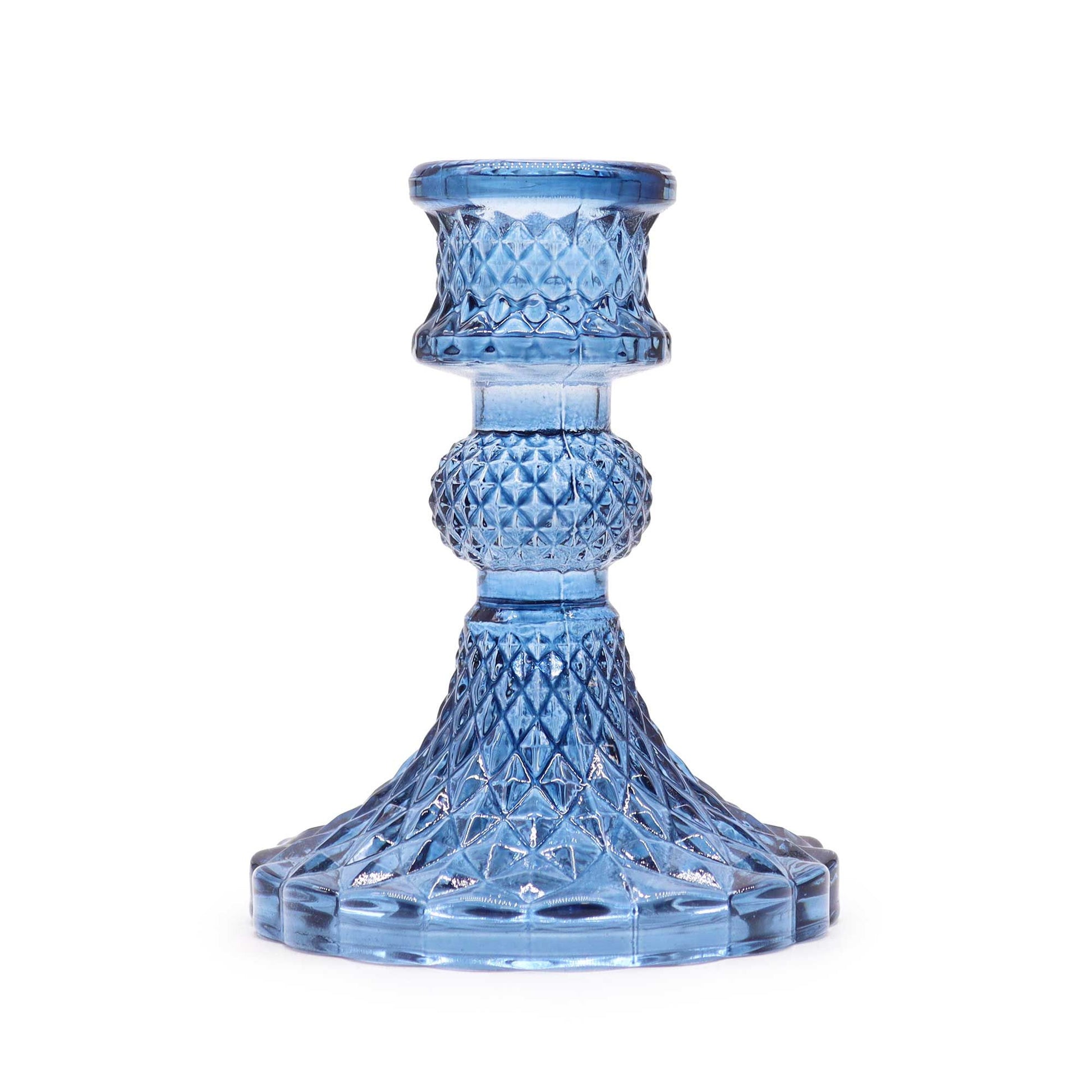 Vintage Dinner Candle Holder - Royal Blue - Image vintage-dinner-candle-holder--royal-blue-gchd-01