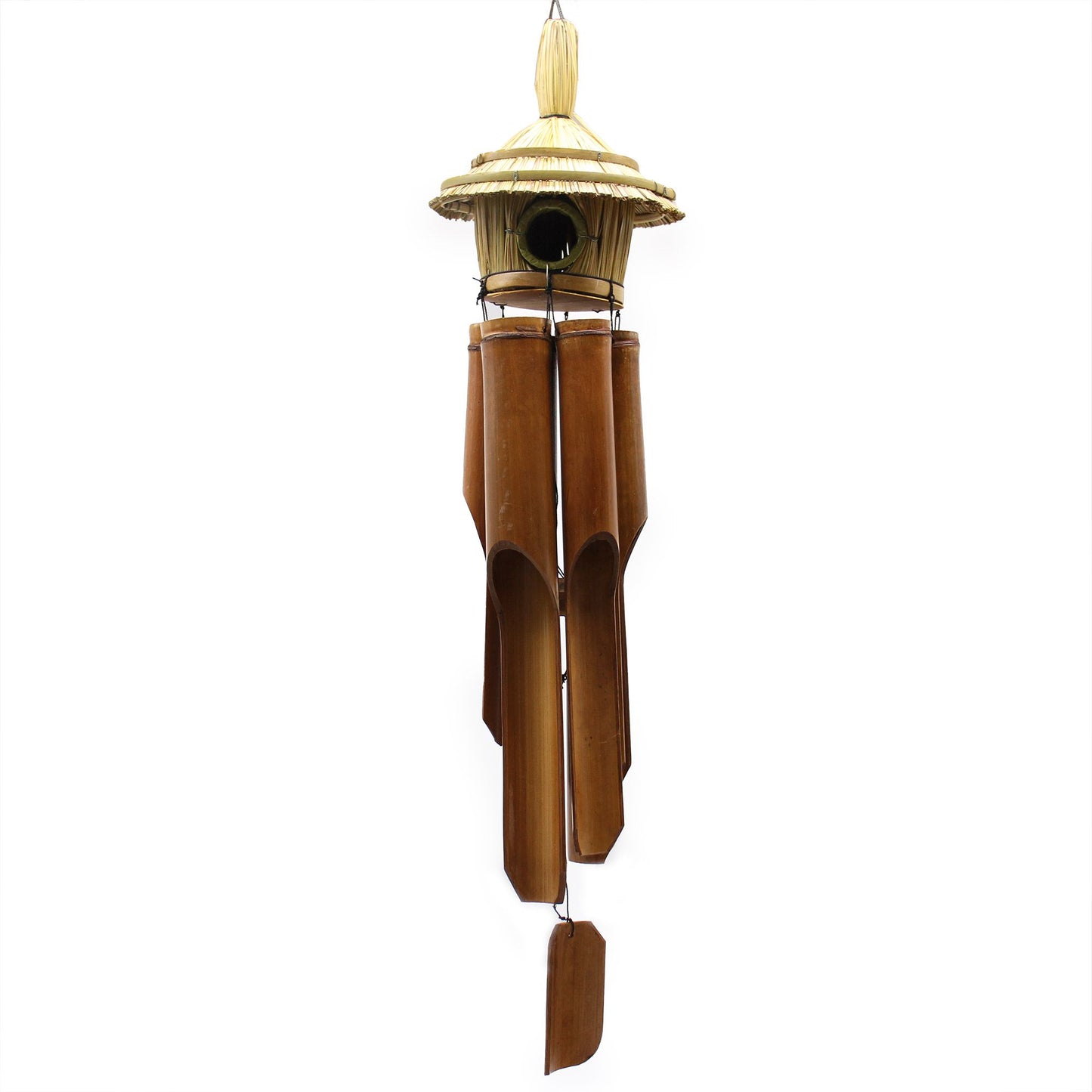 Lrg Round Seagrass Bird Box with Chimes 56x20cm - Image lrg-round-seagrass-bird-box-with-chimes-56x20cm-birdb-05