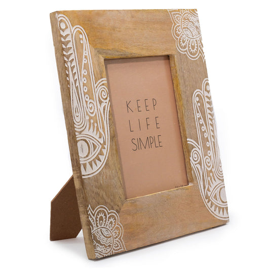 Lrg Mango Wood Picture Frame (for 13x18cm) 28x23x2cm - Hansa - White - Image lrg-mango-wood-picture-frame-for-13x18cm-28x23x2cm--hansa--white-mwpf-03