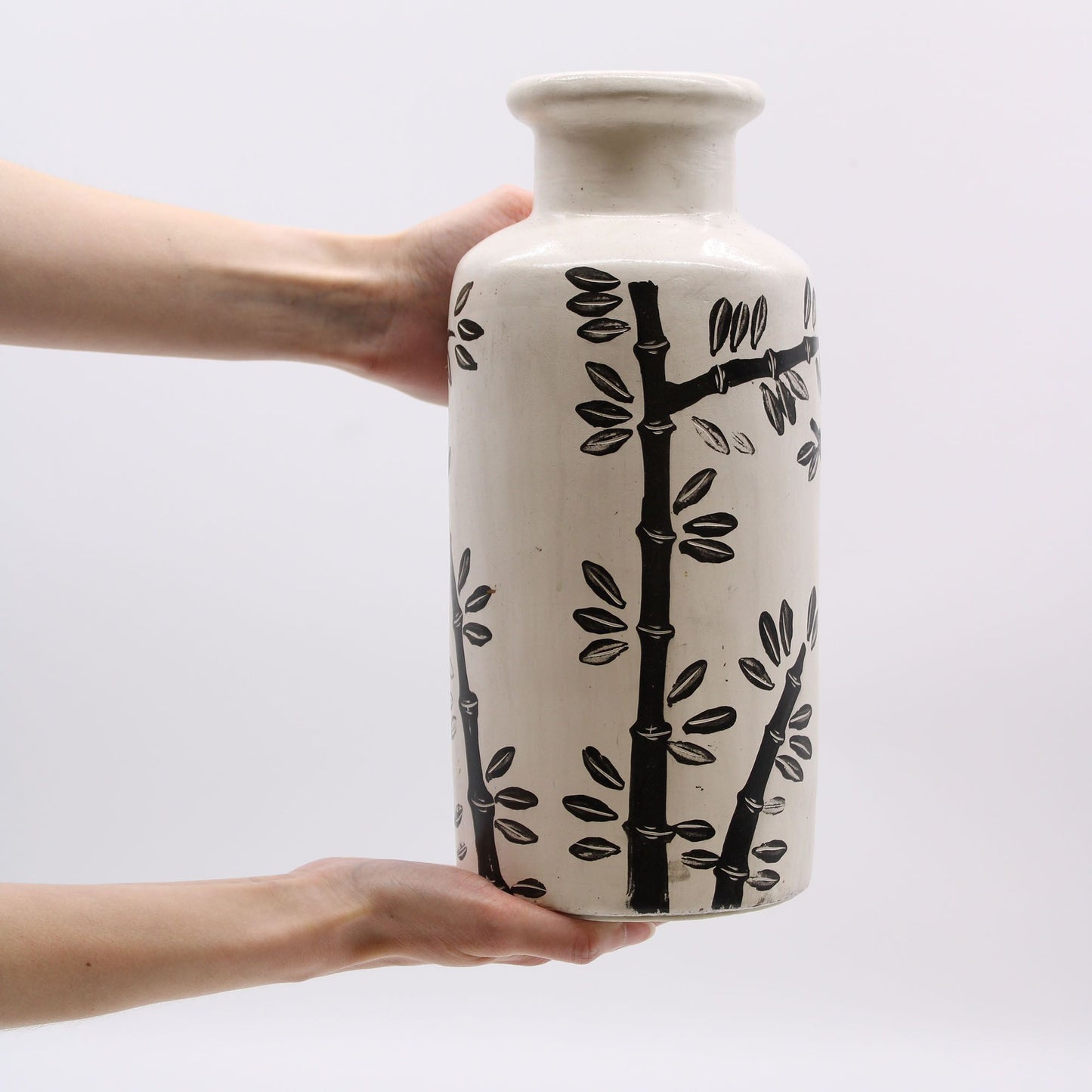 Bamboo Motif Straight Vase - Natural - Image bamboo-motif-straight-vase--natural-bcv-06