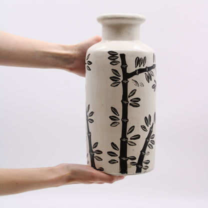 Bamboo Motif Straight Vase - Natural - Image bamboo-motif-straight-vase--natural-bcv-06