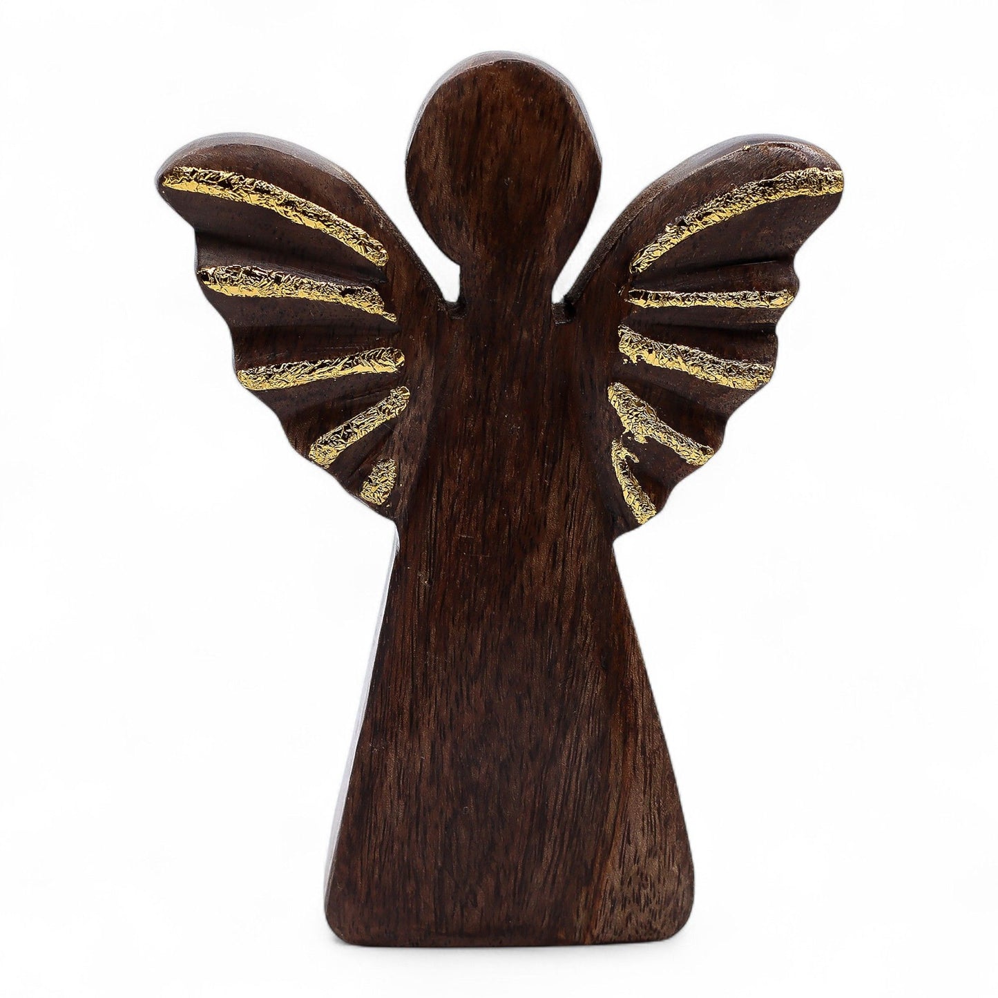 Medium Mango Wood Angel - Gold Decor - Image medium-mango-wood-angel--gold-decor-wang-02