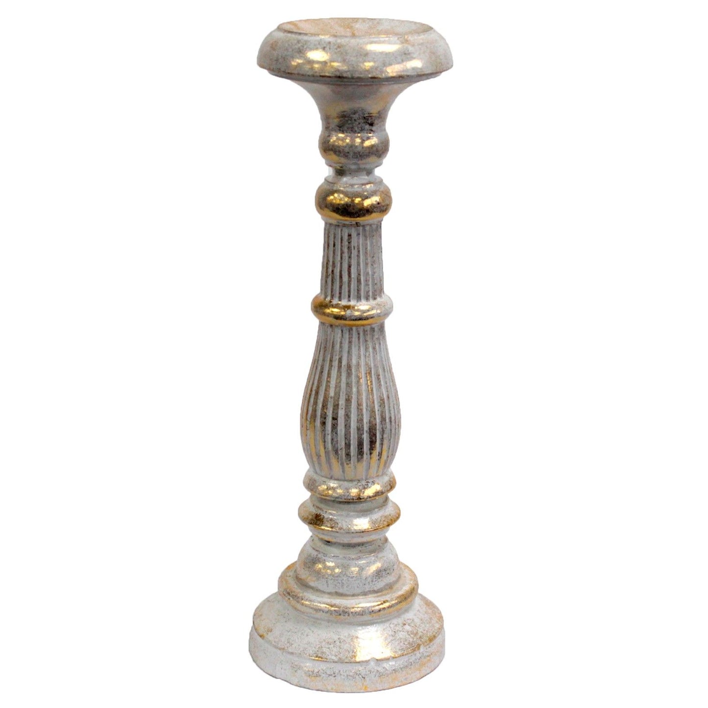 Large Candle Stand - White Gold - Image large-candle-stand--white-gold-vinstics-01