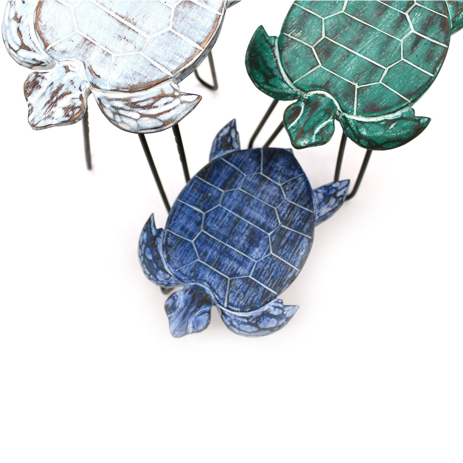 Set of 3 Albasia Wood Plant Stands - Turtles - Image set-of-3-albasia-wood-plant-stands--turtles-pss-04