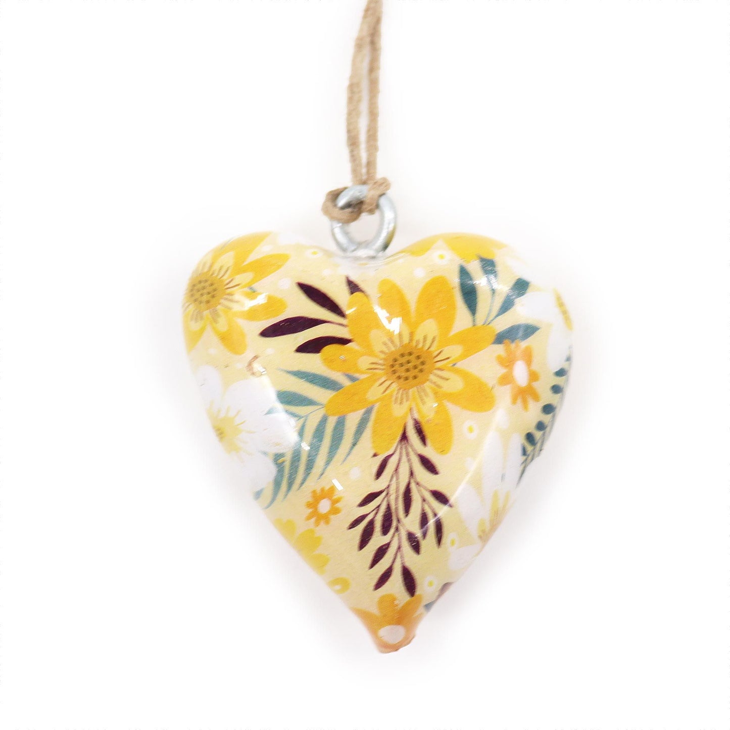 Lrg Decor Wood Heart -  Yellow Floral - Image lrg-decor-wood-heart---yellow-floral-weh-09