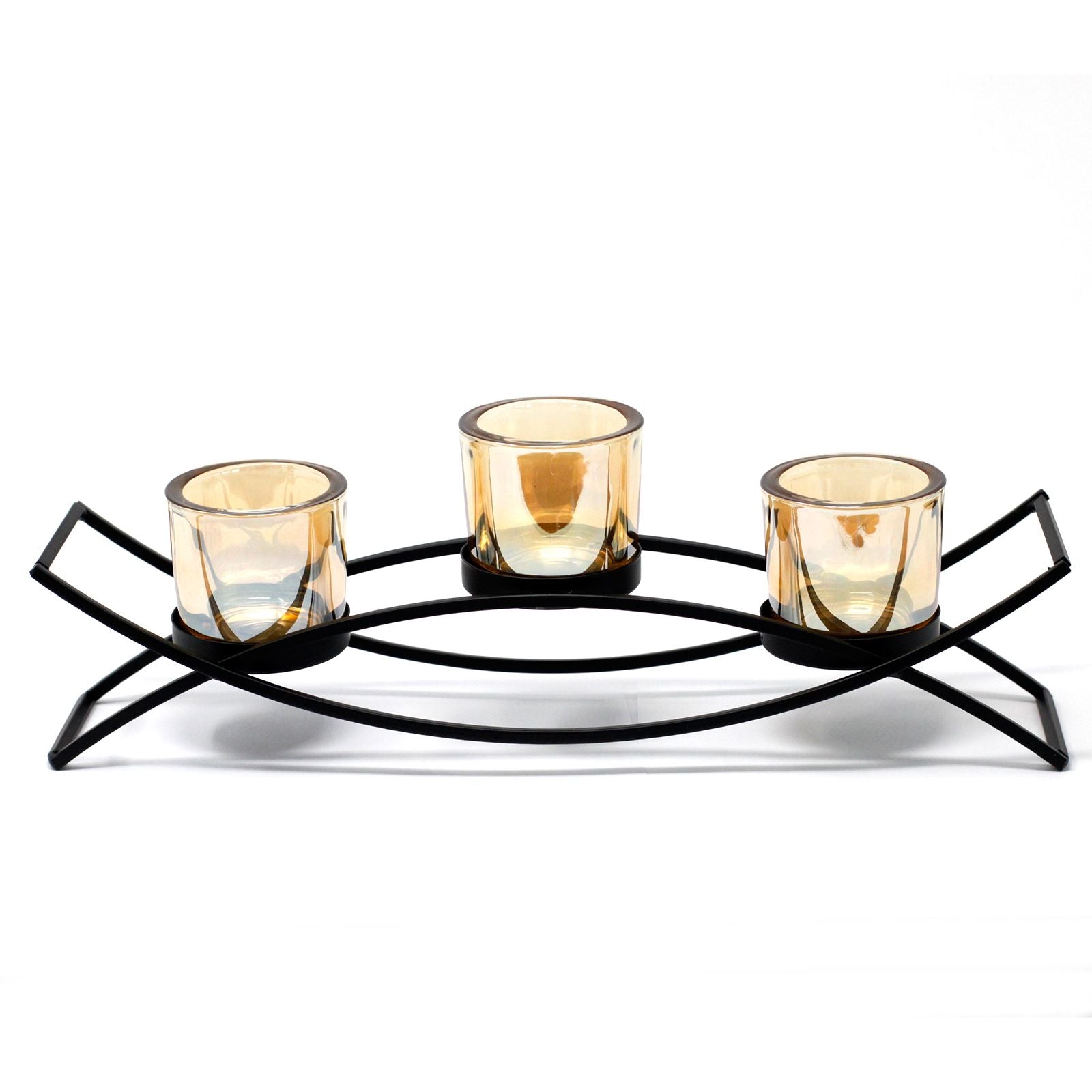 Centrepiece Iron Votive Candle Holder - 3 Cup Silhouette - Image centrepiece-iron-votive-candle-holder--3-cup-silhouette-civch-05