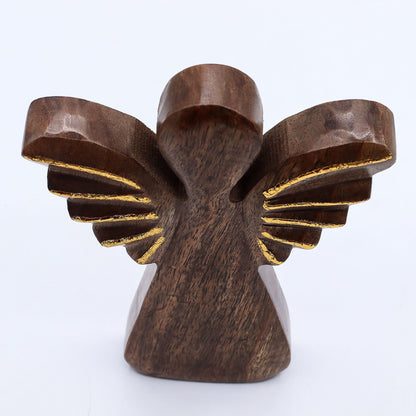 Large Mango Wood Angel - Gold Decor - Image large-mango-wood-angel--gold-decor-wang-03